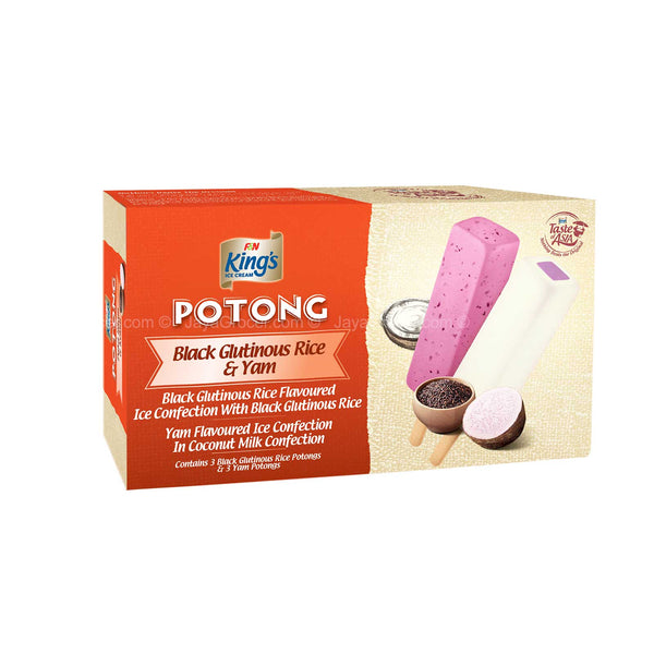 Kings Potong Yam and Black Glutinous Rice Ice Cream 60ml x 6
