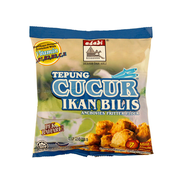 Adabi Tepung Cucur Ikan Bilis (Anchovy Fritter Flour Mix) 200g (highest price)