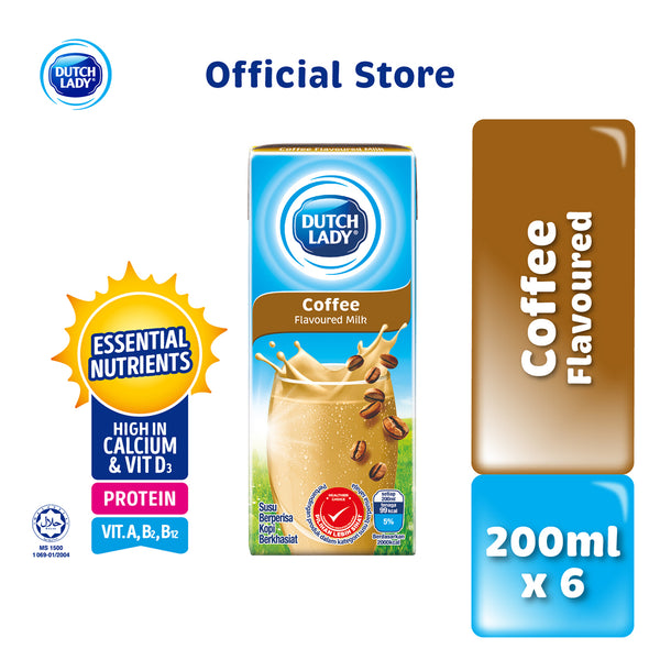 Dutch Lady Pure Farm Coffee UHT Milk 200ml x 6 (highest price)