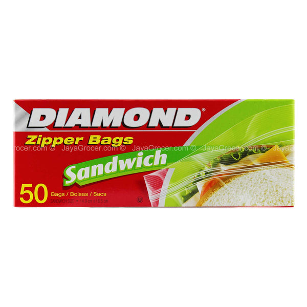 Diamond Sandwich Zipper Bags (Small) 50pcs/pack (highest price)