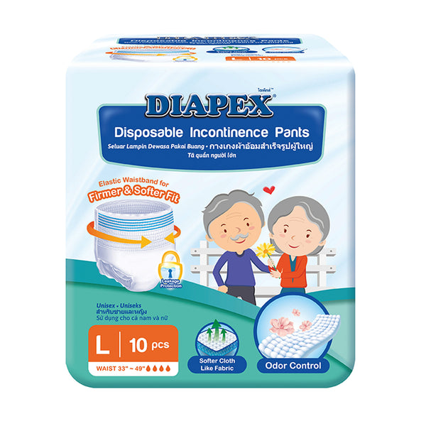 Diapex Adult Diapers Pants (Large) 10pcs/pack
