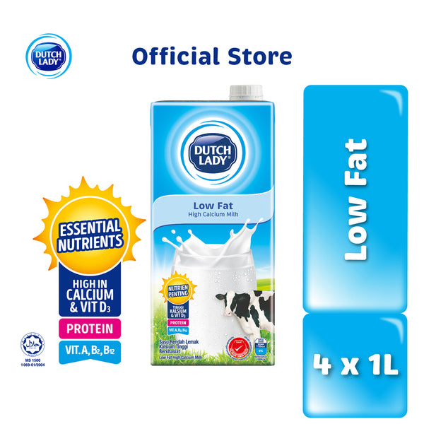 Dutch Lady UHT Low Fat Milk 1L x 4 (highest price)
