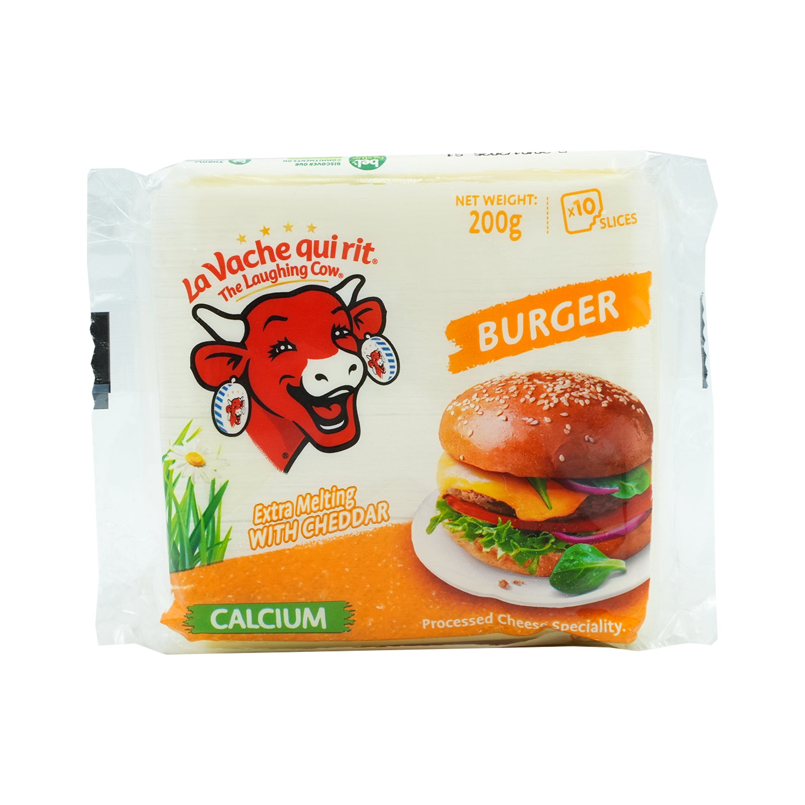 The Laughing Cow Burger Cheddar Cheese 200g