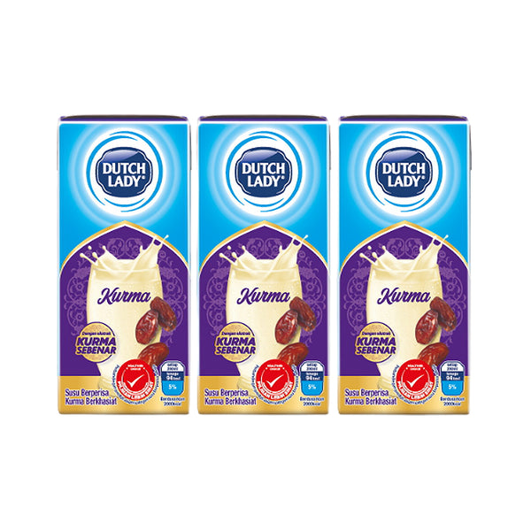 Dutch Lady Kurma UHT Milk 200ml x 6