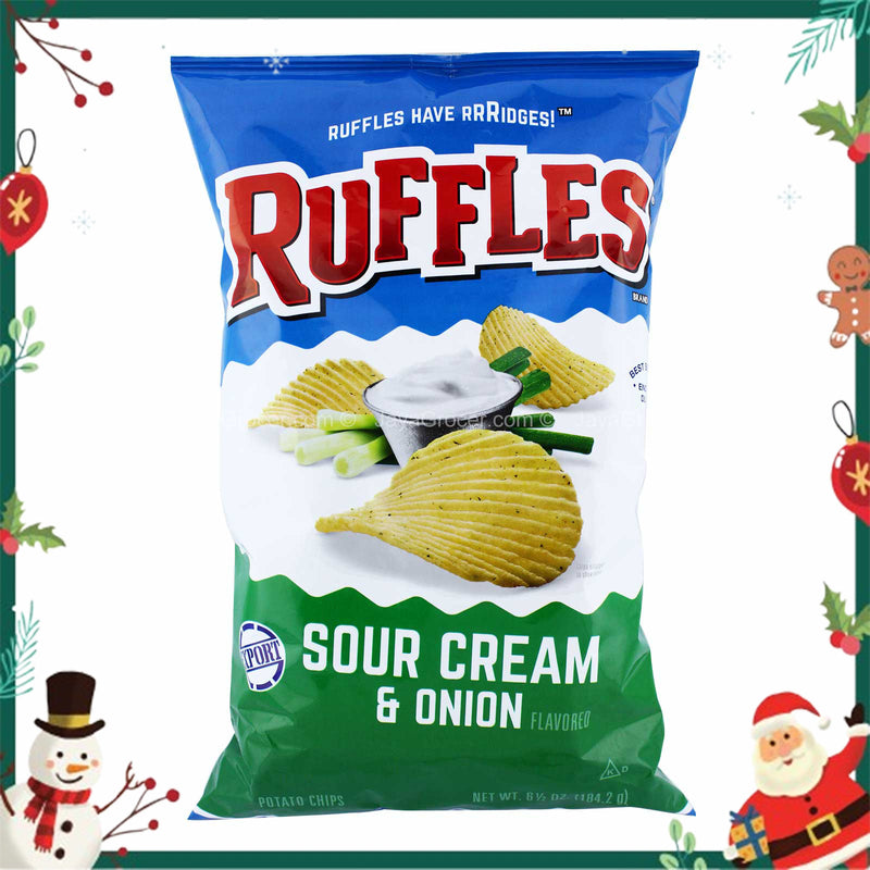 Ruffles Chips Sour Cream and Onion Potato Chips 184g