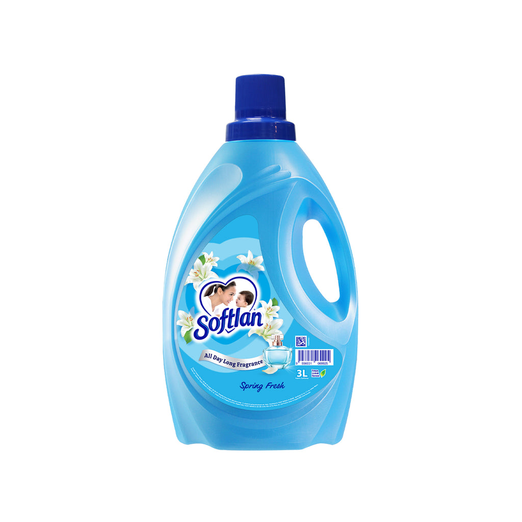 Softlan Fabric Softener Spring Fresh Scent Blue 3L