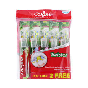 Colgate Twister Toothbrush (M) 3+2