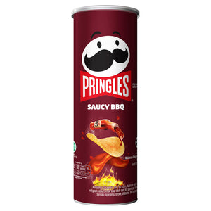 Pringles Saucy BBQ Potato Crisps 102g