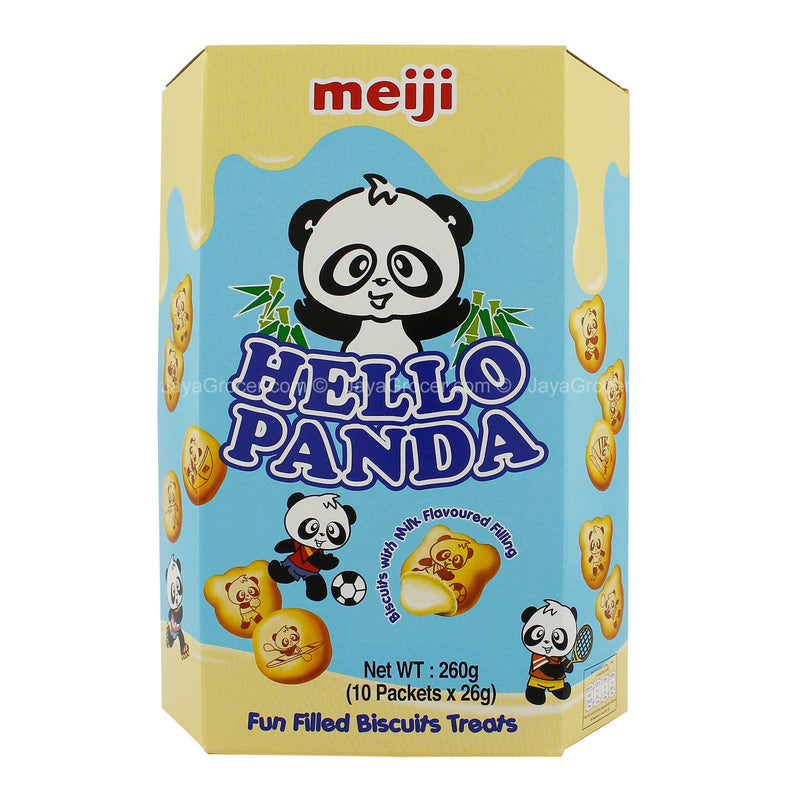 Meiji Hello Panda Biscuits with Milk Flavoured Filling 260g