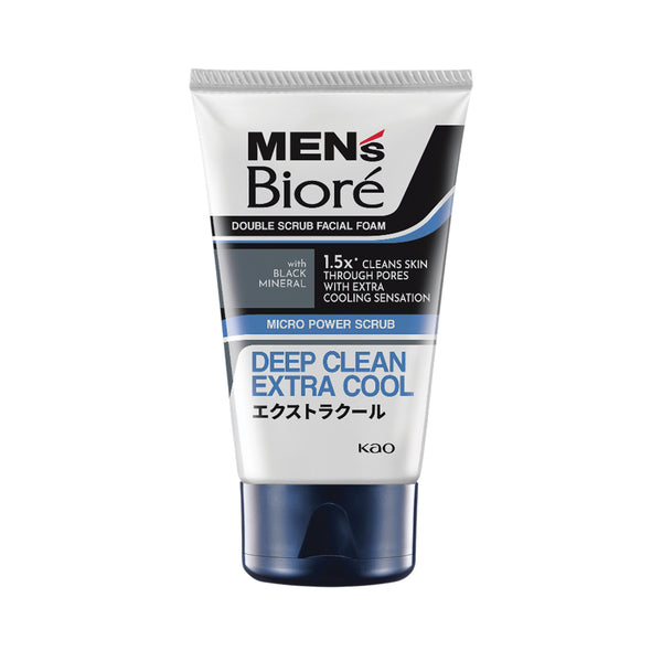 Men's Biore Deep Clean Double Scrub Facial Foam (For Blackheads) 100g