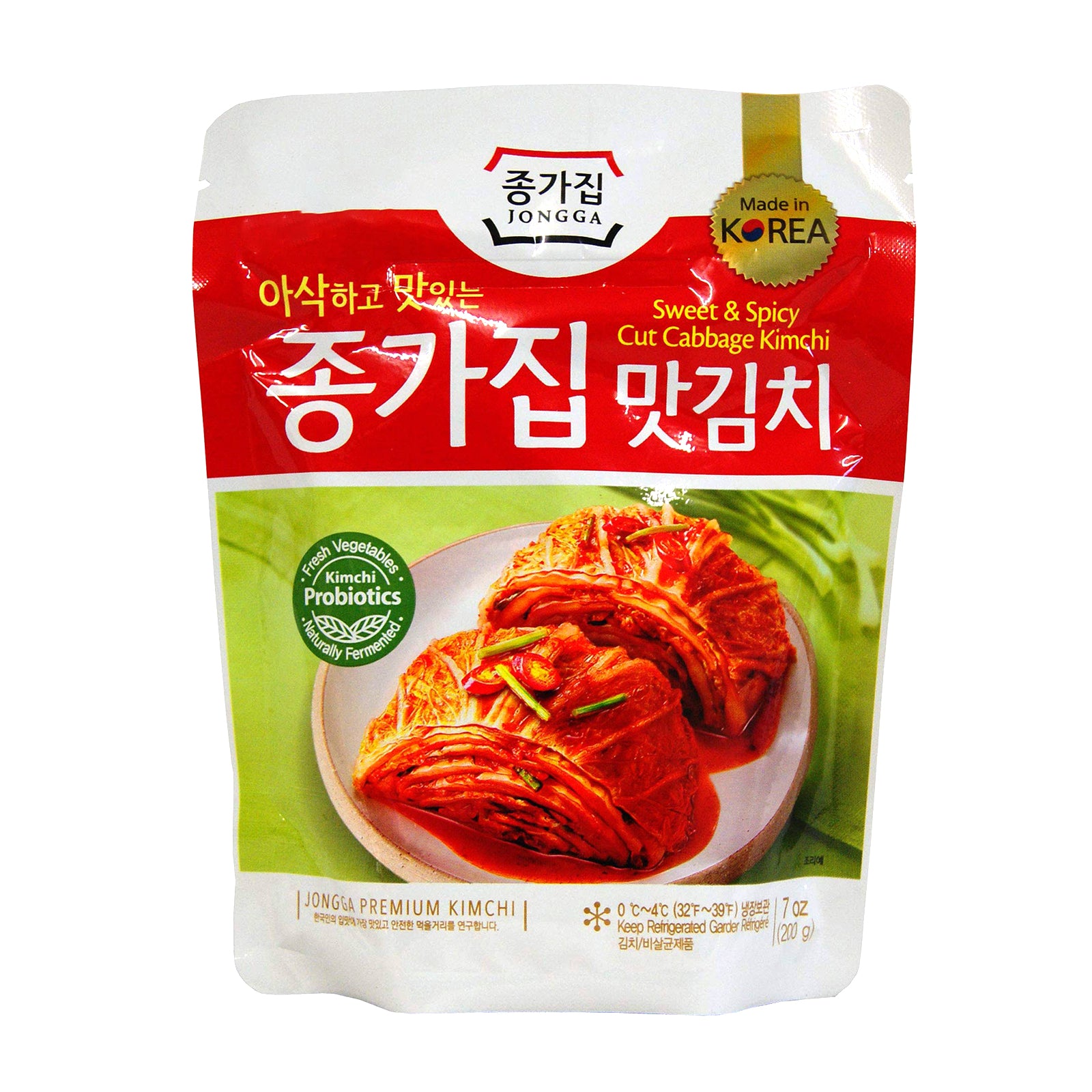 Jongga Sliced Cabbage Kimchi 200g