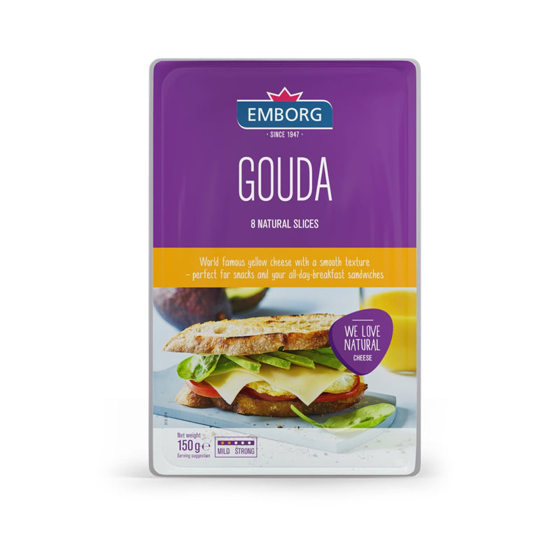 EMBORG NATURAL S/CHEESE GOUDA 150G *1