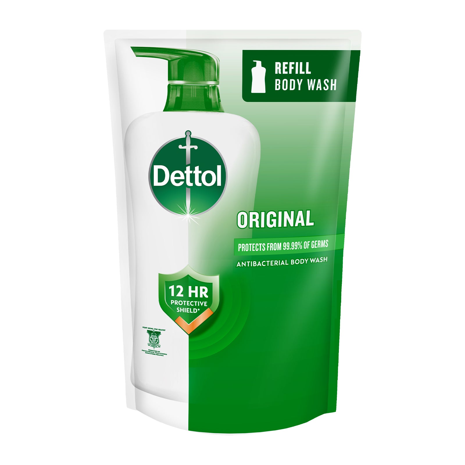 Dettol Shower Gel Original Refill Pouch Original 850g