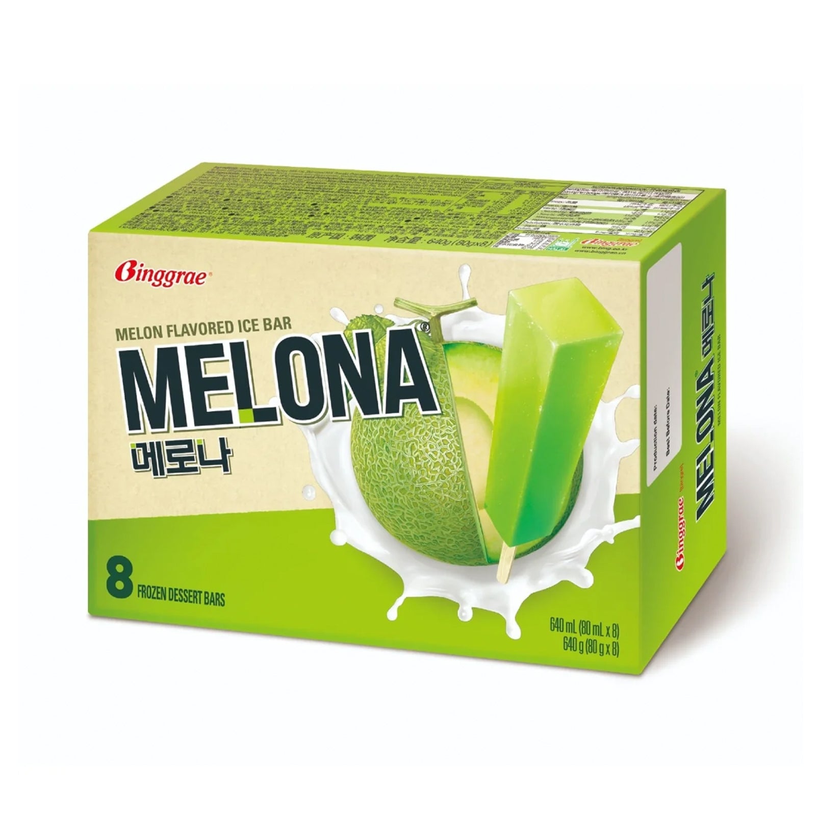 Binggrae Melona Melon Flavoured Ice Bar 80ml