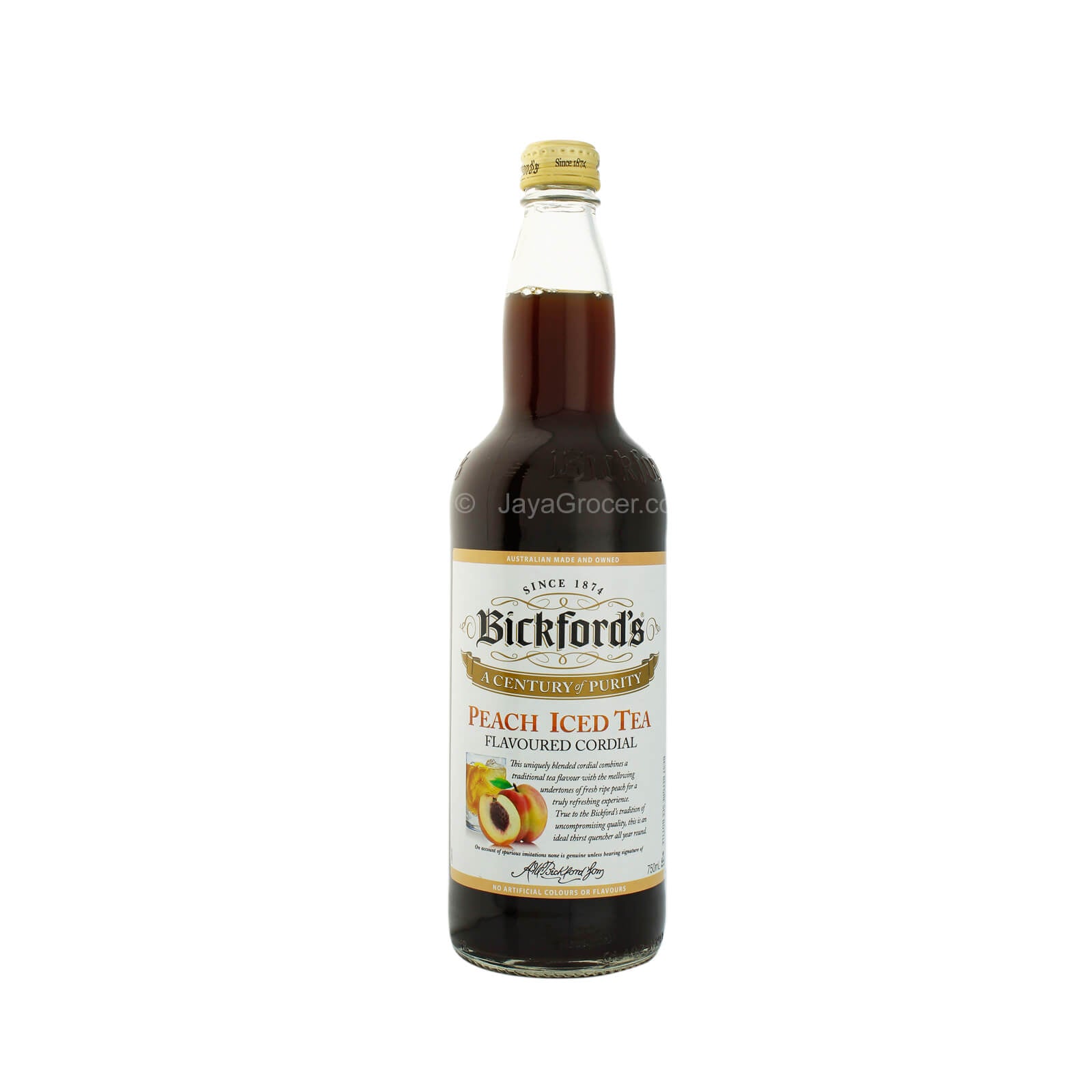 Bickfords Peach Ice Tea Flavoured Cordial 750ml