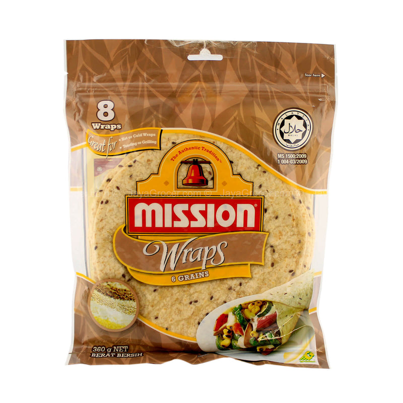 Mission 6 Grains Tortilla Wraps 360g