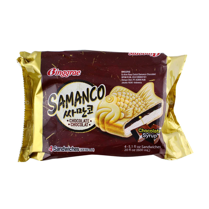 Binggrae Samanco Waffle Chocolate 150ml x 4