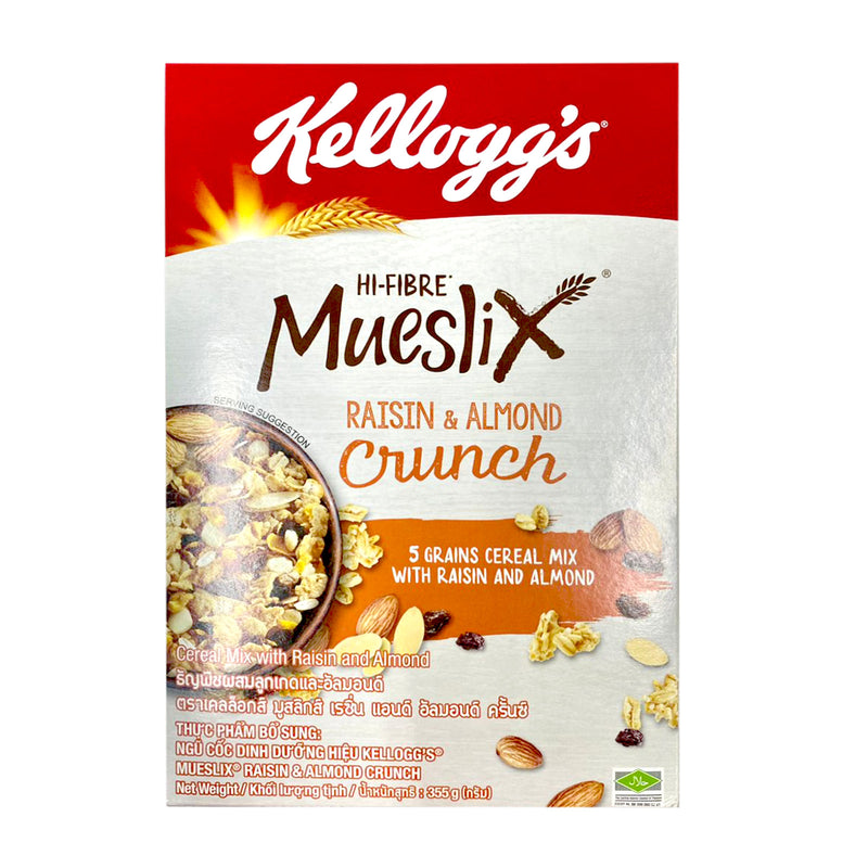 Kelloggâ€™s Raisin & Almond Crunch Mueslix 355g