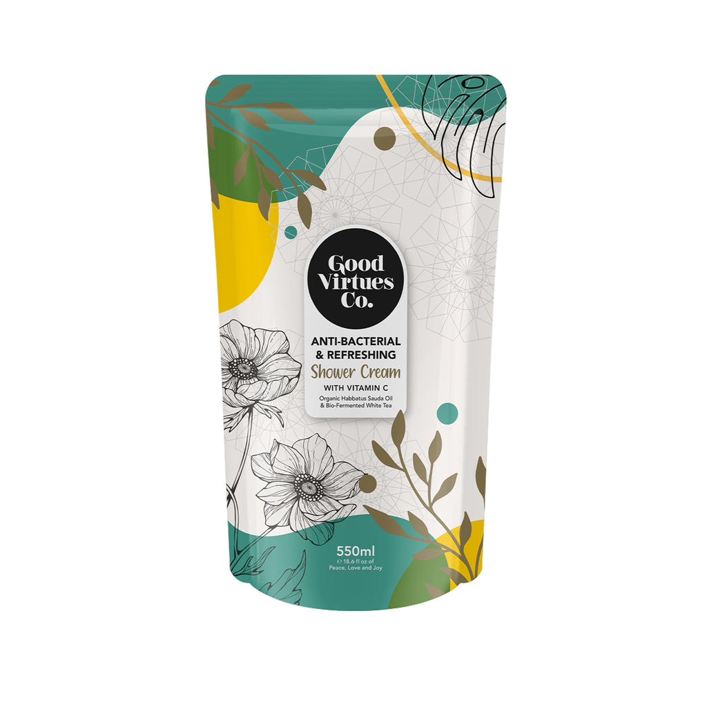 Good Virtues Co Anti Bacterial and Refreshing Shower Cream Refill 550g