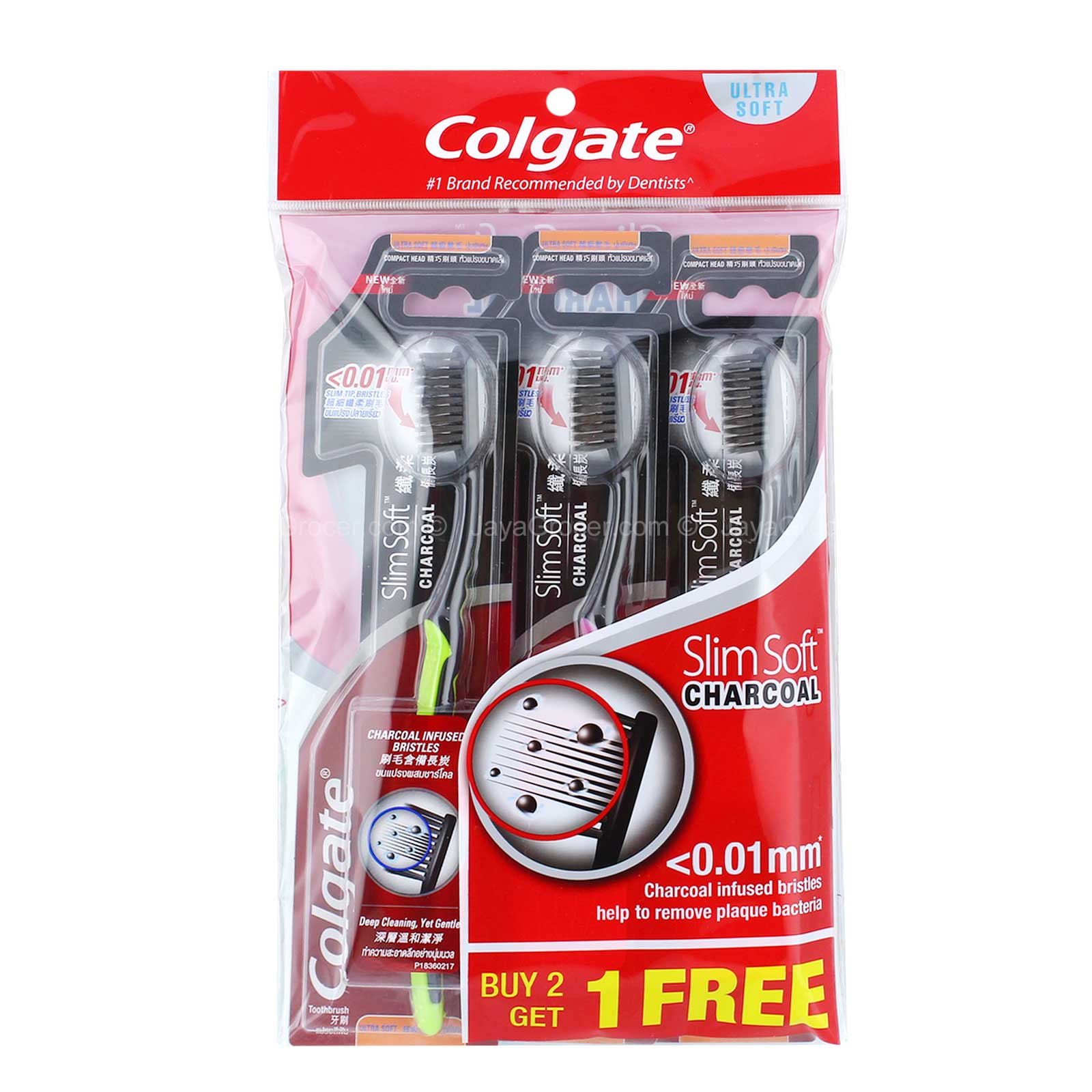 Colgate Slim Soft Charcoal Toothbrush 1pack