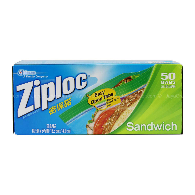 Ziploc Sandwich Bag 16.5 x 14.9cm 50pcs/pack