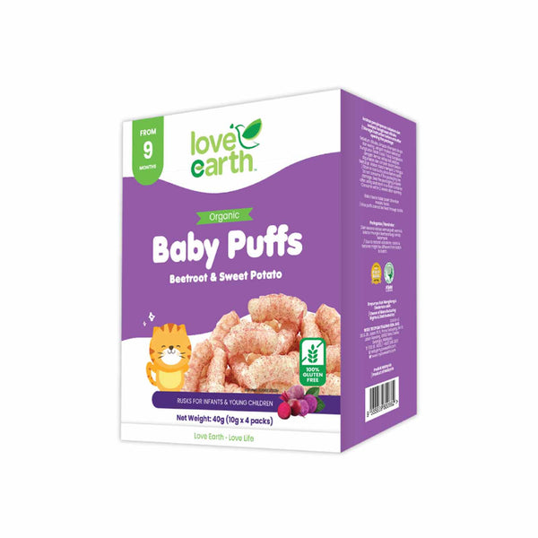 Love Earth Baby Puff Beetroot and Sweet Potato 40g