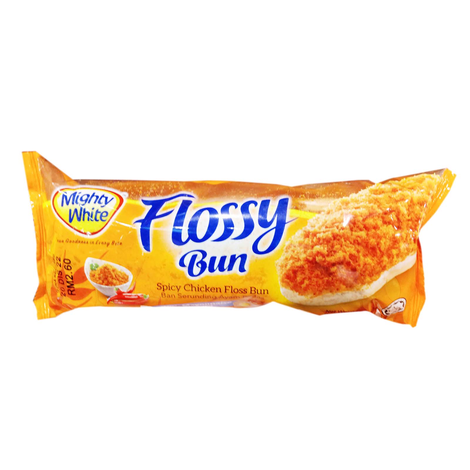 Mighty White Spicy Chicken Floss Bun 65g