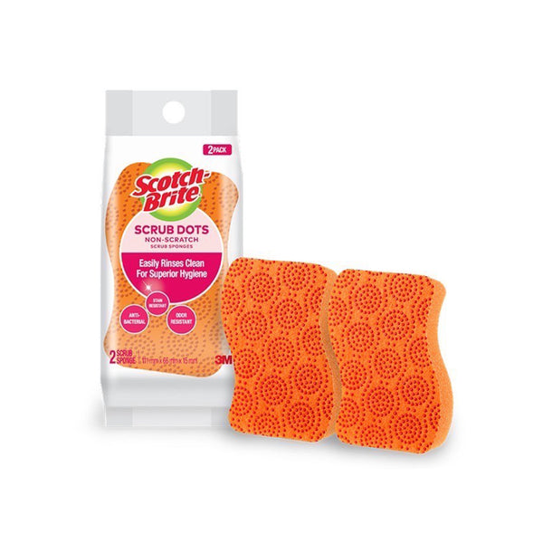 Scotch Brite Dot Non-Scratch Scrub Sponges 2pcs/pack (highest price)