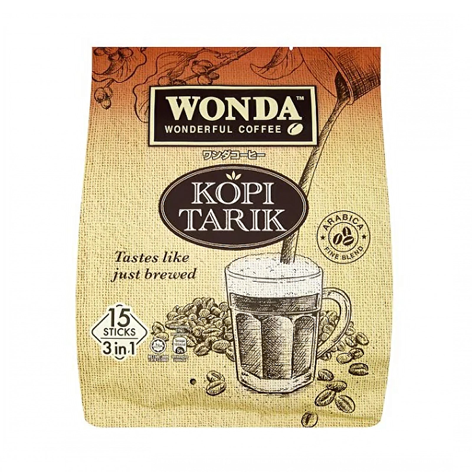 Wonda 3 in 1 Kopi Tarik 20g x 15
