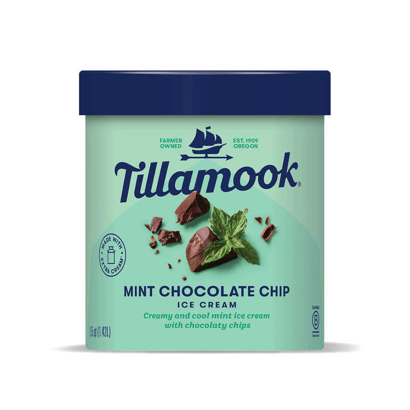 Tillamook Mint Chocolate Chip Ice Cream Tub 1.4L