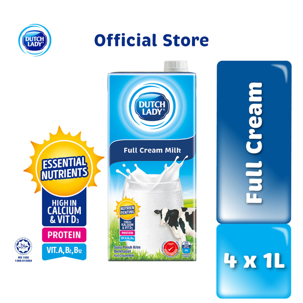 Dutch Lady UHT Full Cream Milk 1L x 4 (highest price)