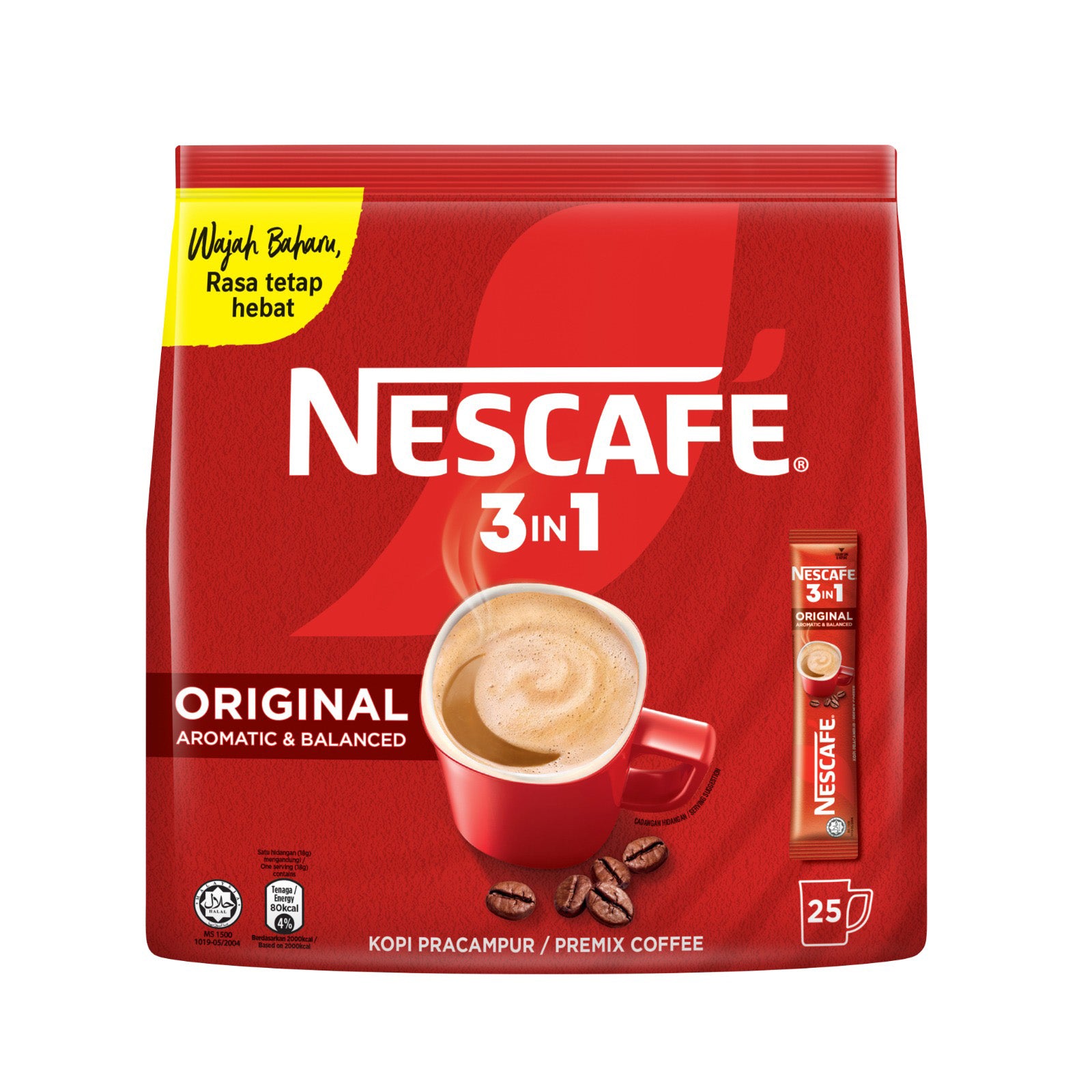 Nescafe 3 in 1 Original Coffee 18g x 25