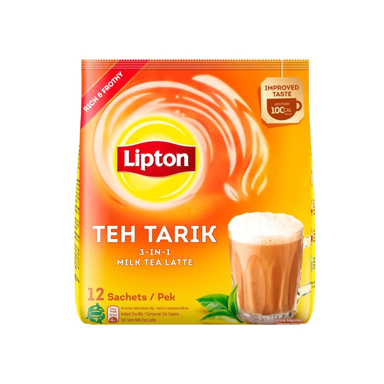 Lipton Teh Tarik Instant Milk Tea 21g x 12