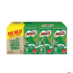 Nestle Milo Active-Go UHT Chocolate Malt Drink 125ml x 8
