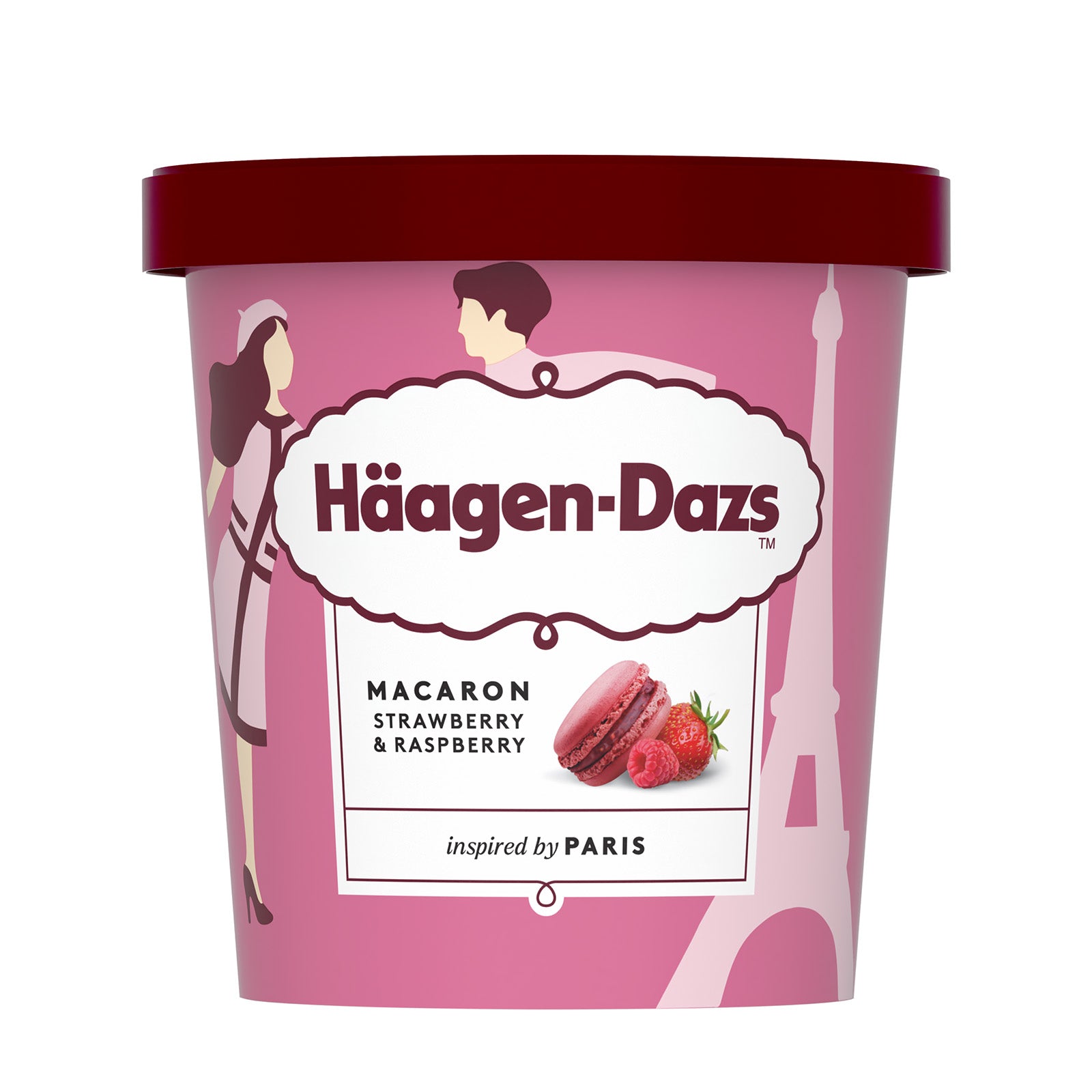 Haagen Dazs Macaron, Strawberry and Raspberry Ice Cream 420ml