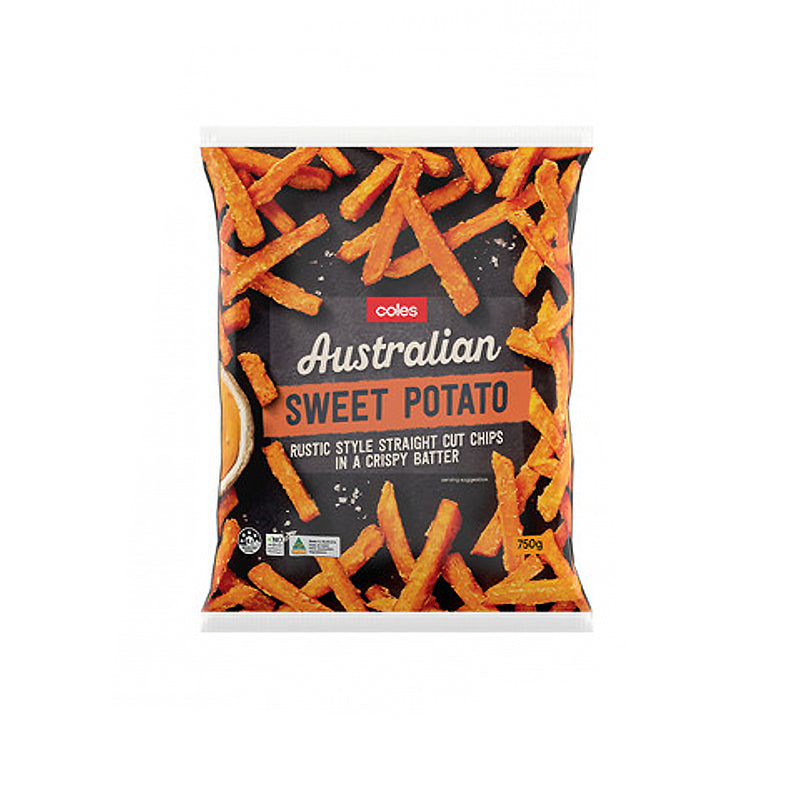 Coles Frozen Sweet Potato Crinkle Fries 750g