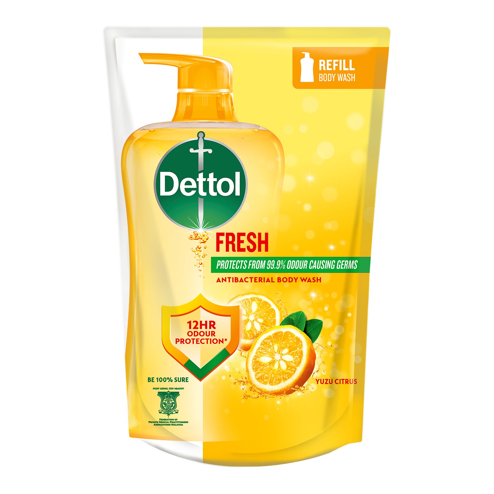 Dettol Shower Gel Refill Pouch Fresh 850g