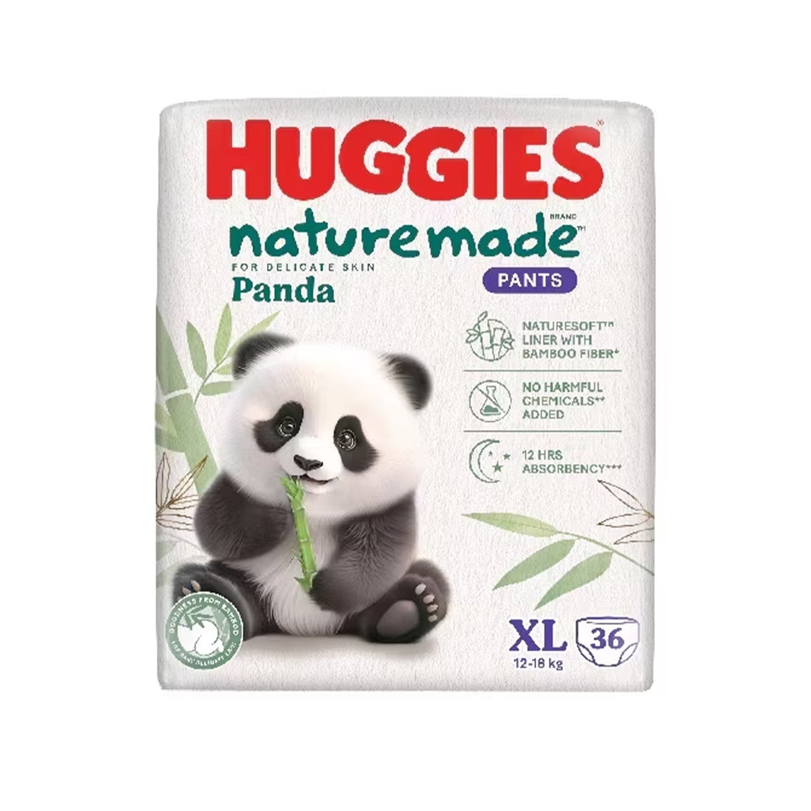 Huggies Naturemade Panda Super Jumbo Pants Size XL 36sheets