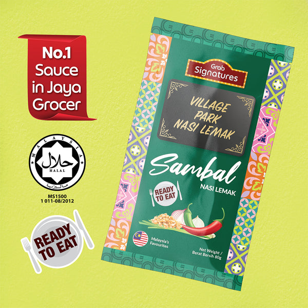 Grab Signatures Village Park Nasi Lemak Original Sambal Sachet 80g (highest price)