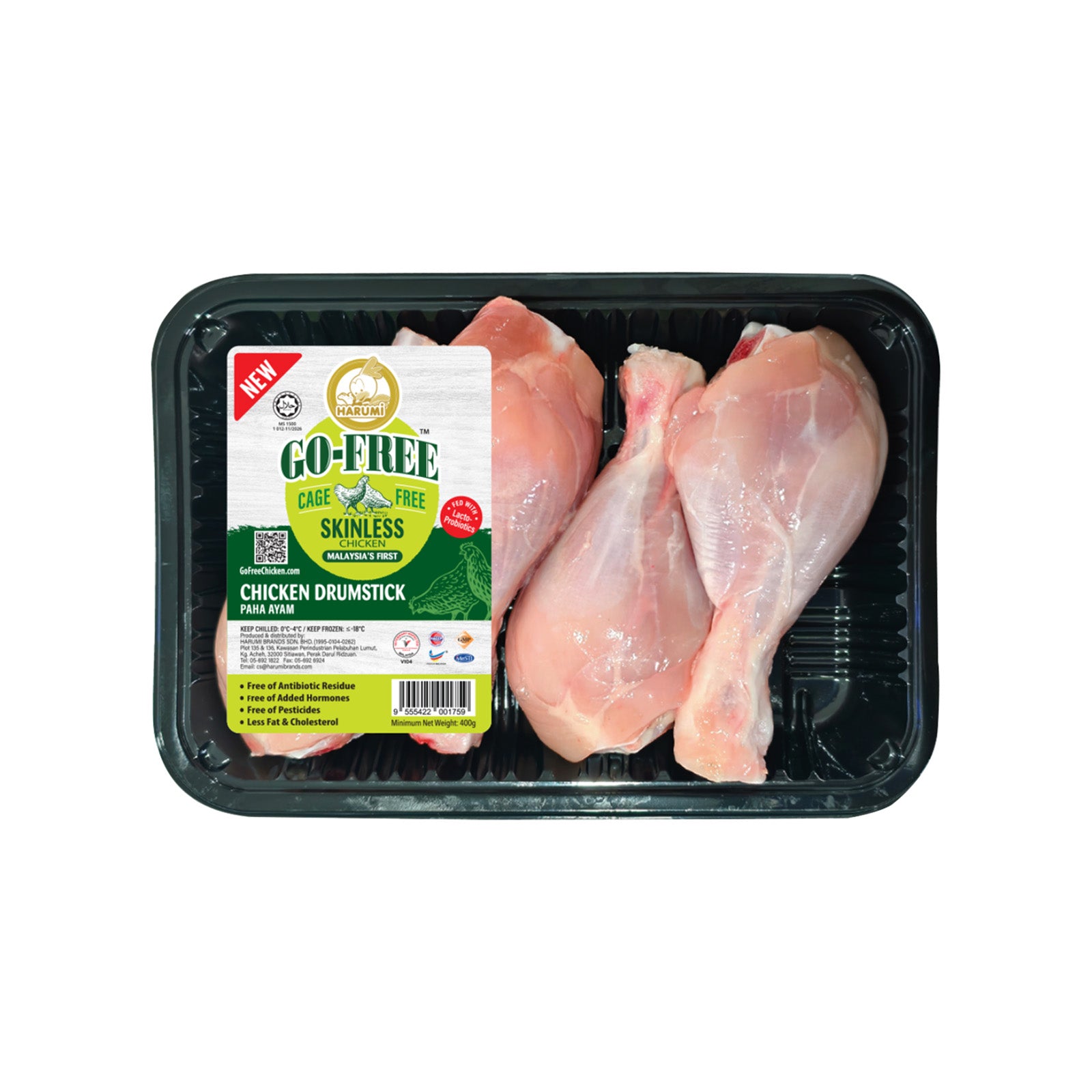 Harumi GoFree Skinless Chicken Drumstick 400g