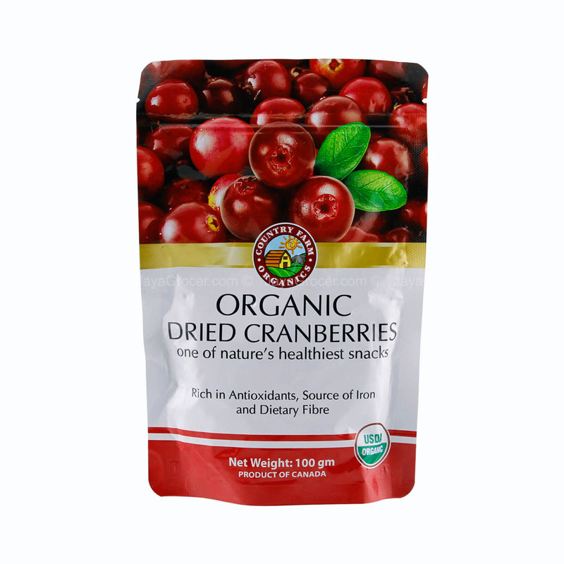Country Farm Organic Dried Cranberries 100g
