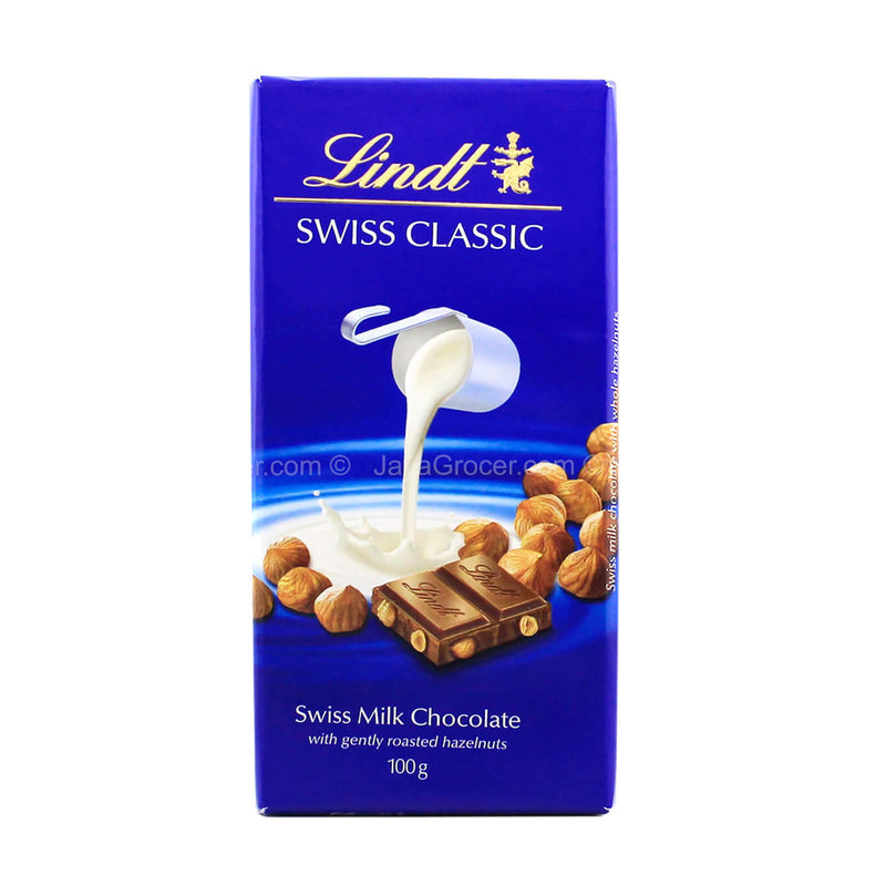 Lindt Swiss Classic Swiss Milk Chocolate Roasted Hazelnuts 100g