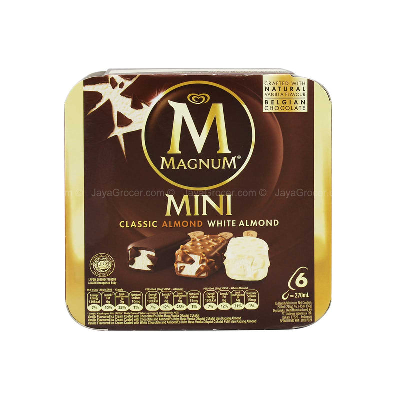 Magnum Mini Classic Almond White Almond Ice Cream 270ml