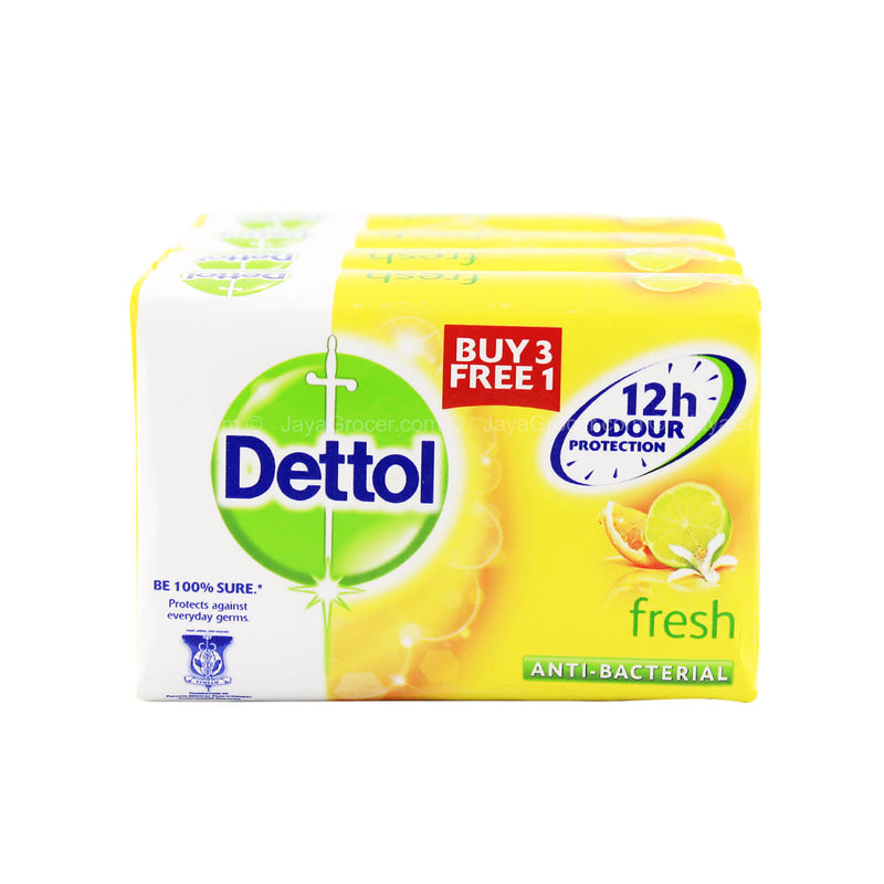 Dettol Anti-Bacterial Fresh Bar Soap 105g x 4