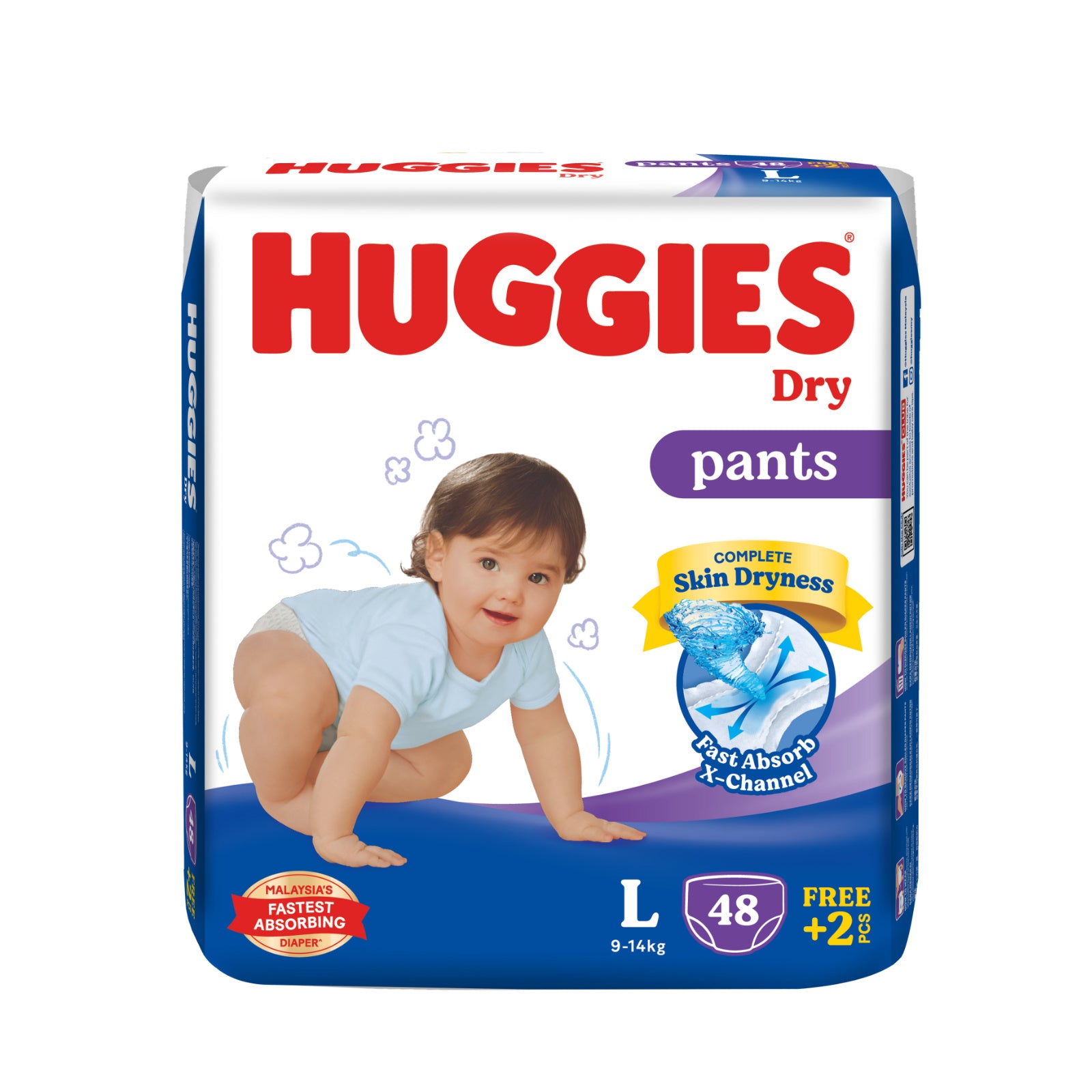Huggies Dry Pants Baby Diapers (Large) 48pcs/pack