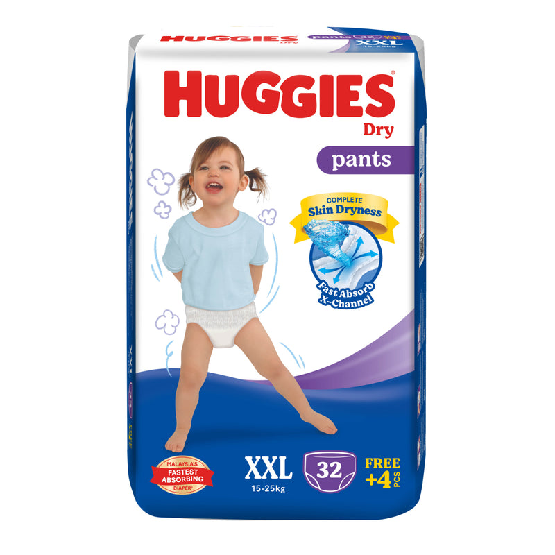 Huggies Dry Pants Baby Diapers (Extra Extra Large) (For 15-25kg baby) 32pcs/pack