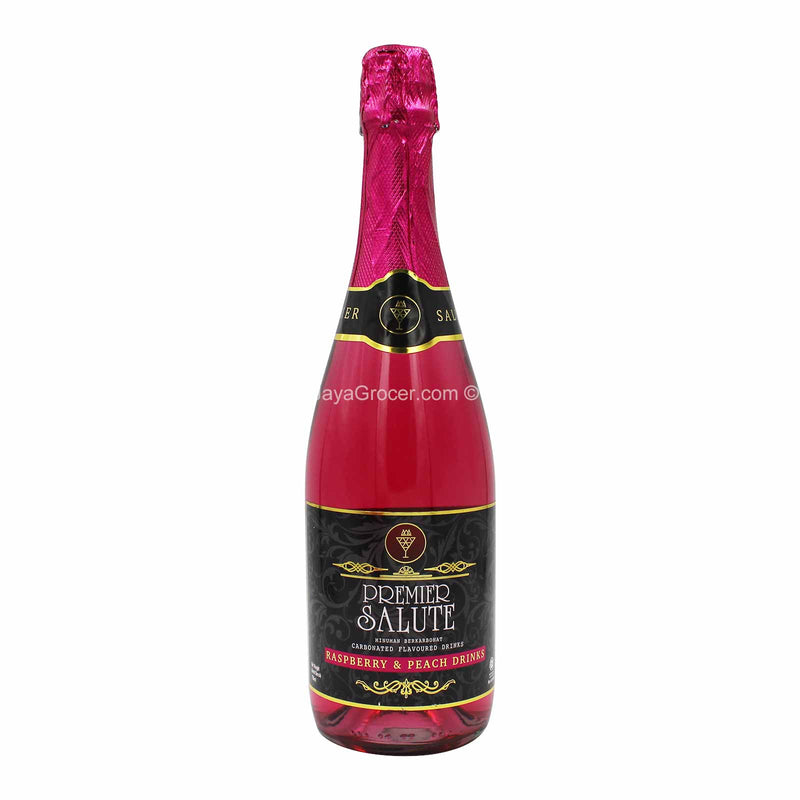 Premier Salute Carbonated Drink Raspberry & Peach Flavour 750ml