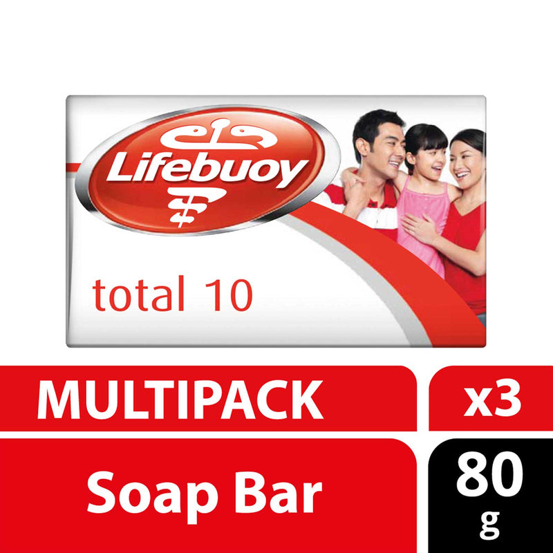 Lifebuoy Total 10 Germ Protection Soap Bar 80g x 3