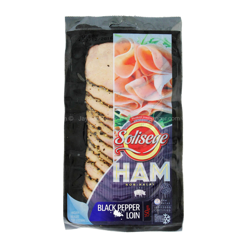 Solisege Black Pepper Loin Ham Slices 150g