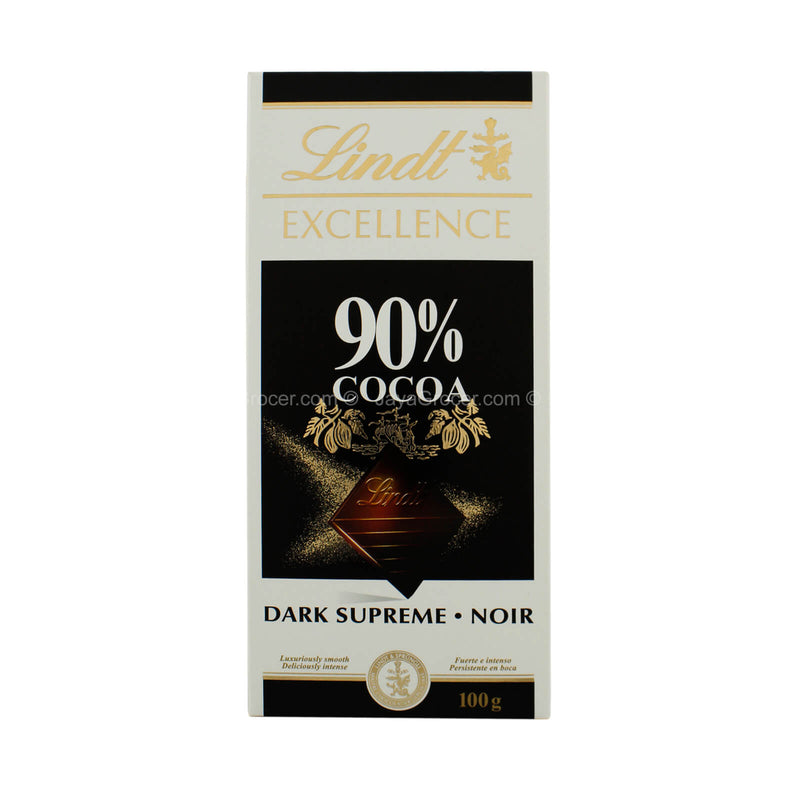 Lindt Excellence Dark 90% Cocoa Chocolate Bar 100g